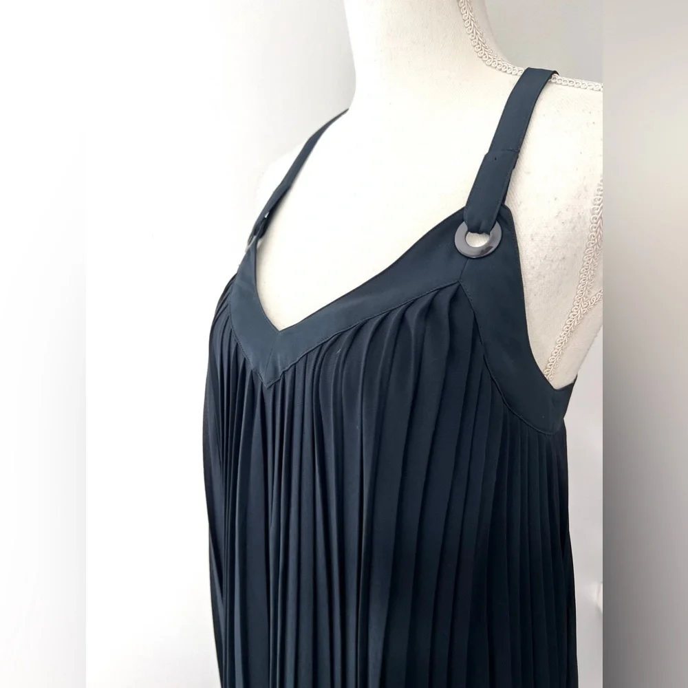 Michael Kors navy pleated maxi dress size small